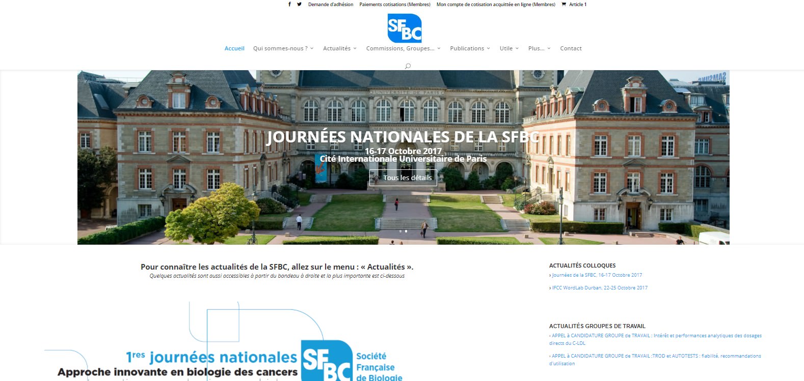 Site internet de L'association Saint Vincent de Paul paris 14