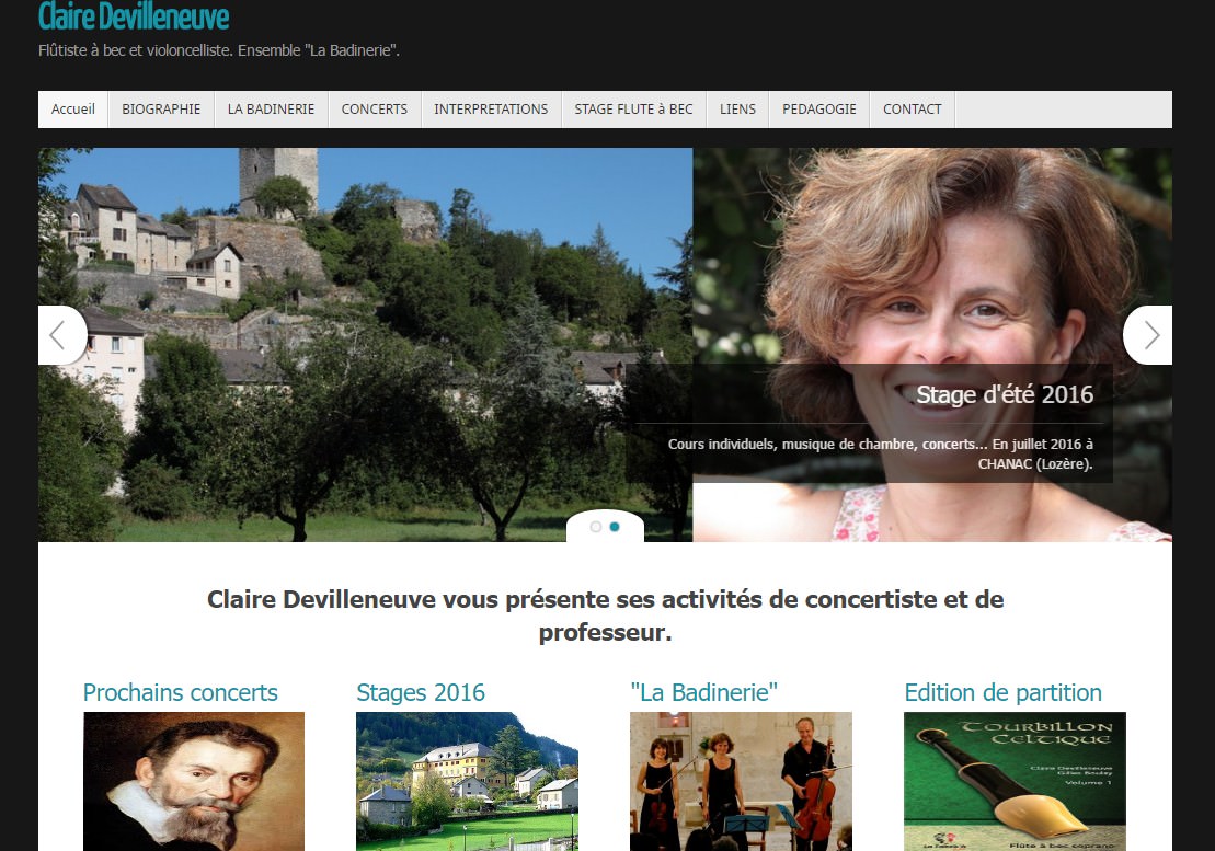 Site internet de Claire Devilleneuve
