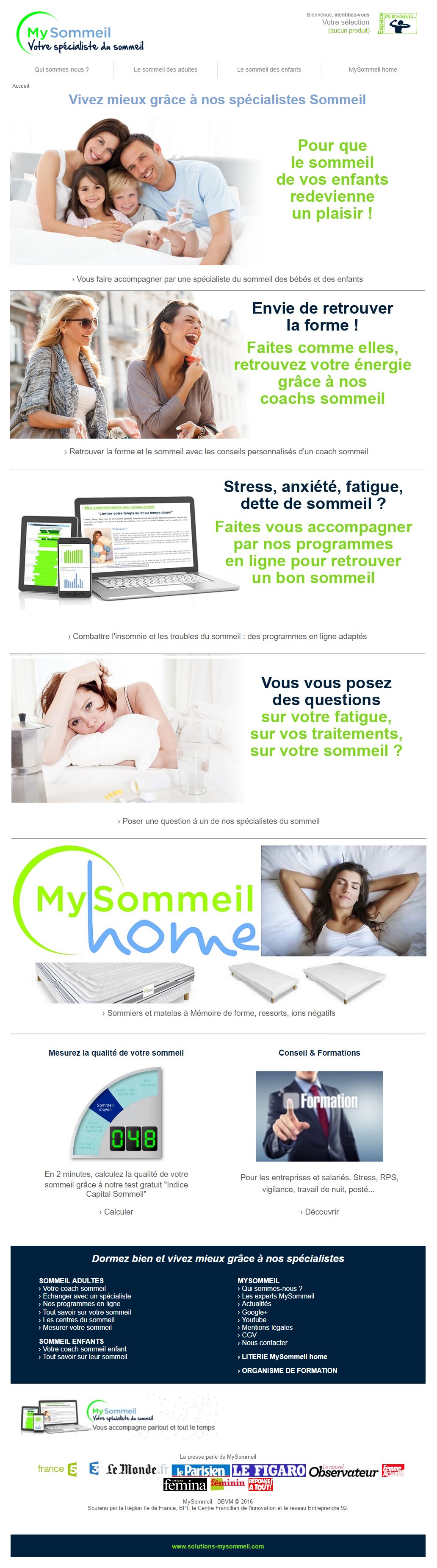 Site des Solutions Mysommeil