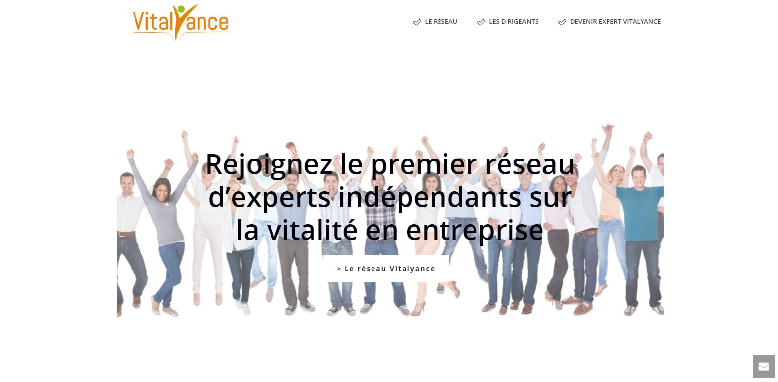 Site VITALYANCE : Réseau d'experts pour la vitalité en entreprise