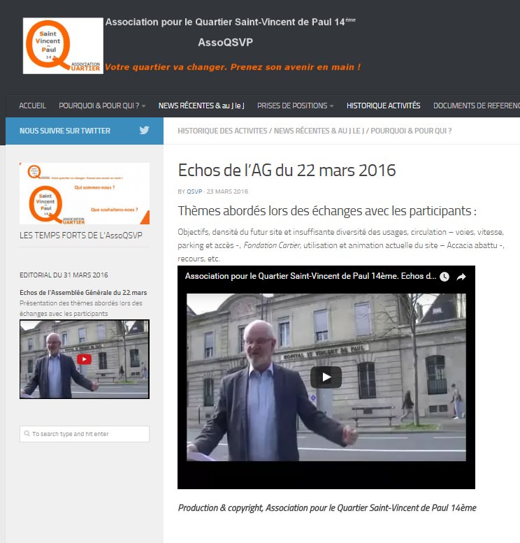 Reportages et chaîne Youtube